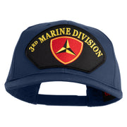 3rd Marine Division Patched Solid Cotton Twill Pro Style Cap - Navy OSFM