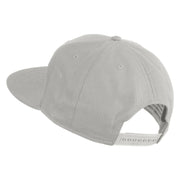 Old English White L Patched Cotton Twill Flat Bill Cap - White OSFM