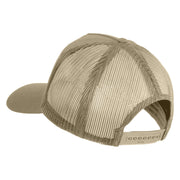 USS Oklahoma BB 37 Blue Patched Solid Cotton Twill 5 panel Mesh Back Cap - Khaki OSFM