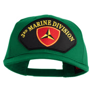 3rd Marine Division Patched Solid Cotton Twill Pro Style Cap - Kelly OSFM