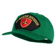 3rd Marine Division Patched Solid Cotton Twill Pro Style Cap - Kelly OSFM