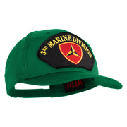 3rd Marine Division Patched Solid Cotton Twill Pro Style Cap - Kelly OSFM