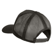USS Oklahoma BB 37 Blue Patched Solid Cotton Twill 5 panel Mesh Back Cap - Charcoal OSFM
