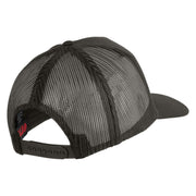 USS Oklahoma BB 37 Blue Patched Solid Cotton Twill 5 panel Mesh Back Cap - Charcoal OSFM