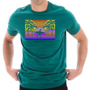 Beach Vibes Cotton Short Sleeve Deluxe Jersey Graphic Shirt