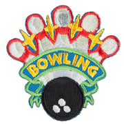 Bowling Pins Embroidered Patches