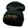 No Trace Behind Embroidered Long Knitted Beanie