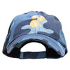 Dollar Coin Embroidered Enzyme Washed Camo Cap - Sky OSFM