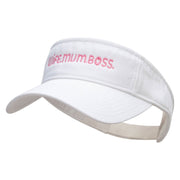 Wife Mum Boss Embroidered Pro Style Cotton Twill Washed Visor