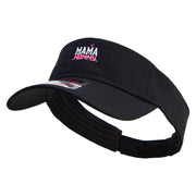 Mama Mommy Day Embroidered Cotton Twill Sun Visor - Black OSFM