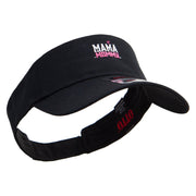 Mama Mommy Day Embroidered Cotton Twill Sun Visor - Black OSFM