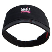 Mama Mommy Day Embroidered Cotton Twill Sun Visor - Black OSFM