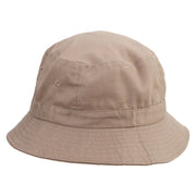 Chameleon Silhouette Embroidered Pigment Dyed Bucket Hat - Khaki OSFM