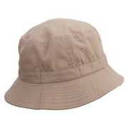 Chameleon Silhouette Embroidered Pigment Dyed Bucket Hat - Khaki OSFM