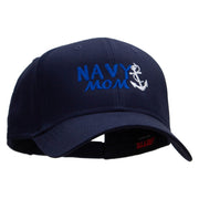 Navy Mom Embroidered Low Profile Cap