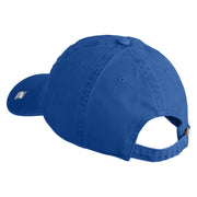 U.S. Air Force Pilot Embroidered Washed Solid Pigment Dyed Cotton Twill Brass Buckle Cap - Royal OSFM