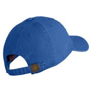 U.S. Air Force Pilot Embroidered Washed Solid Pigment Dyed Cotton Twill Brass Buckle Cap - Royal OSFM
