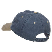 California Bear Embroidered Two Tone Washed Cap