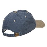 California Bear Embroidered Two Tone Washed Cap