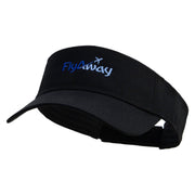 Fly Away Embroidered Cotton Twill Sun Visor - Black OSFM