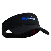 Fly Away Embroidered Cotton Twill Sun Visor - Black OSFM