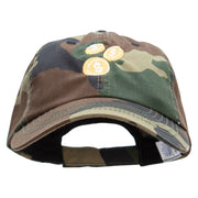 Dollar Coin Embroidered Enzyme Washed Camo Cap - Camo OSFM