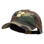 Dollar Coin Embroidered Enzyme Washed Camo Cap - Camo OSFM