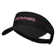 Wife Mum Boss Embroidered Pro Style Cotton Twill Washed Visor