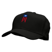 Patriotic Flag  Embroidered Cotton Twill Pro Style Cap