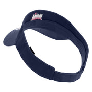 Mama Mommy Day Embroidered Cotton Twill Sun Visor - Navy OSFM