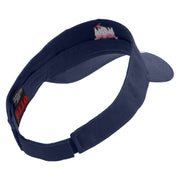 Mama Mommy Day Embroidered Cotton Twill Sun Visor - Navy OSFM