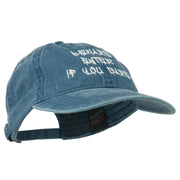 Halloween Beware Enter If You Dare Embroidered Washed Dyed Cap