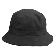 Chameleon Silhouette Embroidered Pigment Dyed Bucket Hat - Black OSFM