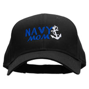 Navy Mom Embroidered Low Profile Cap