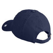 U.S. Air Force Pilot Embroidered Washed Solid Pigment Dyed Cotton Twill Brass Buckle Cap - Navy OSFM