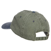 California Bear Embroidered Two Tone Washed Cap