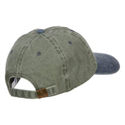 California Bear Embroidered Two Tone Washed Cap