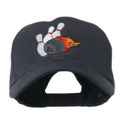 Bowling Ball and Pins Embroidered Cap