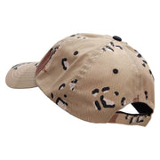 Dollar Coin Embroidered Enzyme Washed Camo Cap - Desert OSFM