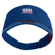 Mama Mommy Day Embroidered Cotton Twill Sun Visor - Royal OSFM