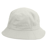 Chameleon Silhouette Embroidered Pigment Dyed Bucket Hat - White OSFM