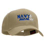 Navy Mom Embroidered Low Profile Cap