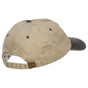 California Bear Embroidered Two Tone Washed Cap