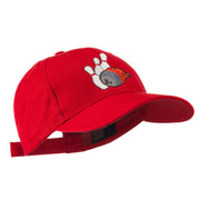 Bowling Ball and Pins Embroidered Cap