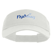 Fly Away Embroidered Cotton Twill Sun Visor - White OSFM