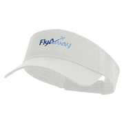 Fly Away Embroidered Cotton Twill Sun Visor - White OSFM