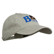 Bison Mascots Embroidered Washed Cap