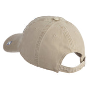 U.S. Air Force Pilot Embroidered Washed Solid Pigment Dyed Cotton Twill Brass Buckle Cap - Khaki OSFM