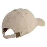 U.S. Air Force Pilot Embroidered Washed Solid Pigment Dyed Cotton Twill Brass Buckle Cap - Khaki OSFM