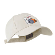 Bowling Ball and Pins Embroidered Cap